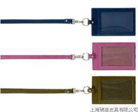 吊牌，韩国多卡位皮质卡套卡包 挂绳胸牌证件卡套 公交卡套 工作证
