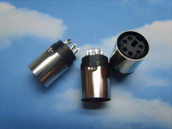 MINI DIN9P镀镍母座