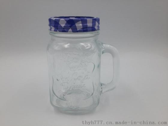 公鸡杯 玻璃杯 带把复古杯 水杯 果汁杯 咖啡杯 奶茶杯 把手杯