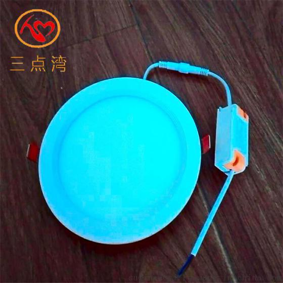 超薄射灯开孔110MM暗装圆形三点湾品牌