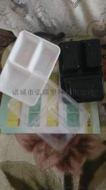 一次性环保PP塑料快餐盒小三格打包盒