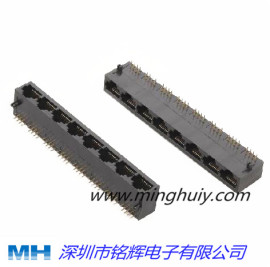 供应RJ45插座1x8全塑