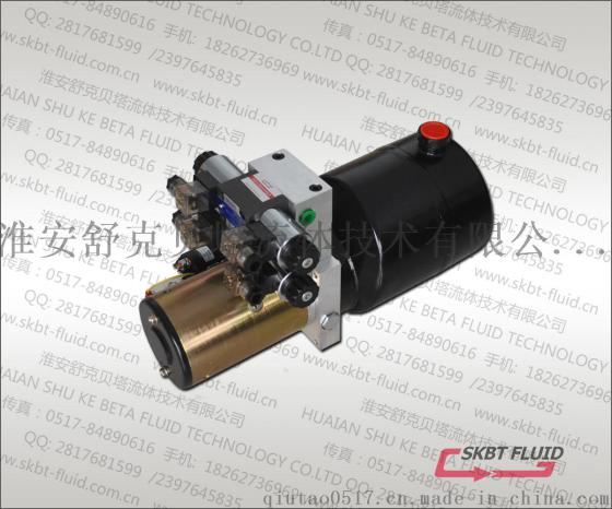 24V电机2.1KW,电磁阀电压24V,油箱5L,2组双作用电磁阀，压力16