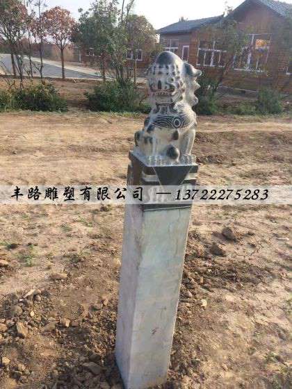 仿古拴马桩，青石拴马桩价格，动物拴马桩图片