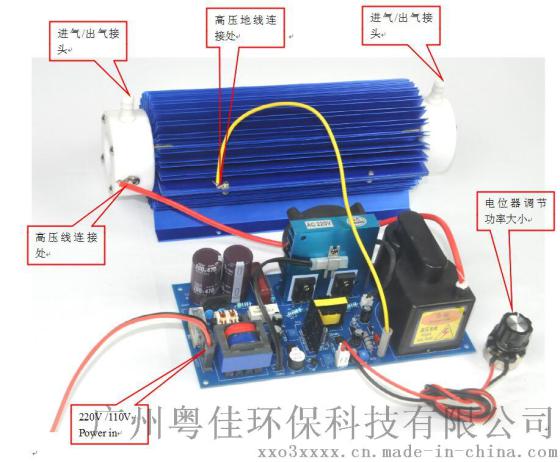 厂家直销20G臭氧发生器配件双风冷臭氧发生器氧气源 空气源都可以使用