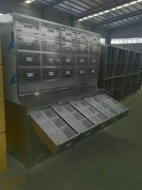 豪华不锈钢中药柜 钢木结合中药柜