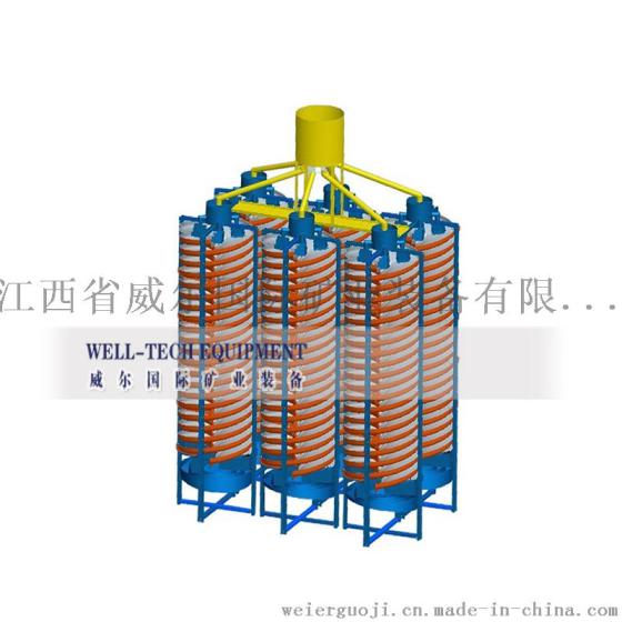 第二代φ1200玻璃钢螺旋溜槽，硫铁矿溜槽