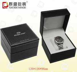 黑色PU皮革仿皮料表盒