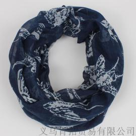 KTA150321燕子90X180印花巴厘纱动物围巾