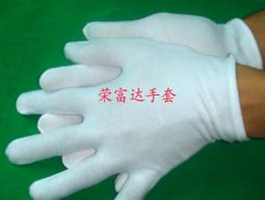 纯棉拉架手套纯棉手套白色棉手套全棉断指手套白色棉毛手套