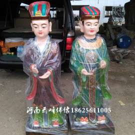 河南云峰佛像厂家订做寺庙佛像摆件1.5米和合二仙 和合二圣佛像