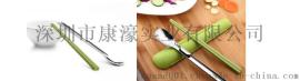 不锈钢 勺子 筷子 塑料 便携 卫生 套装 盒装 餐具