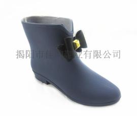 揭阳厂家供应女款亚光蝴蝶结雨鞋