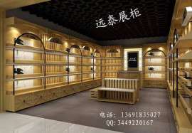 深圳高档品牌密度板烤漆木皮贴面箱包鞋店展示柜厂家直销