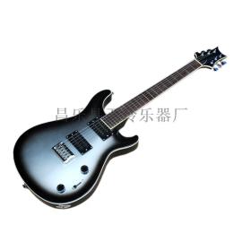 【22品 黑圈银粉电吉他 玫瑰木指板 工厂可定制颜色