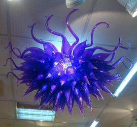 深蓝色吹玻chihuly风格灯饰客厅吊灯装饰