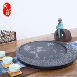 石谛乌金石茶盘 SD-D002（马到成功）