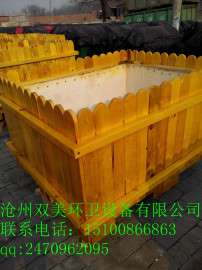 北京木质花箱塑木花盆实木园林长方形花箱城市街道花箱厂家批发