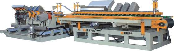 瓷砖加工机械陶瓷加工设备风和陶机FH800-1200型单边45°/双边45°磨边生产线