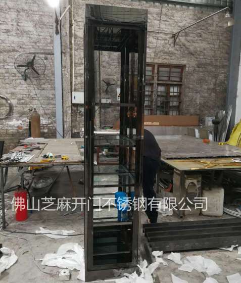304/201不锈钢酒柜定做/拉丝黑钛不锈钢酒架
