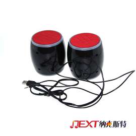 2.0桌面小音响立体声道USB电脑音箱 多媒体新款战鼓音响有源低音炮