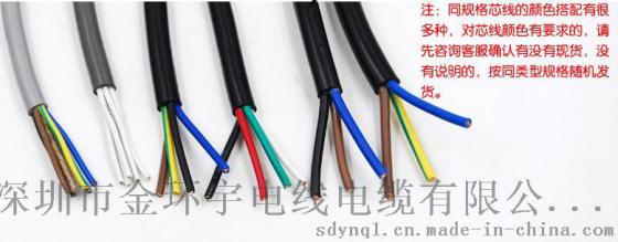 金环宇电线电缆规格报价NH-RVV 2X1mm2电源线低压软电缆