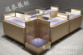 深圳时尚白色环保烤漆饰面珠宝饰品展示柜定制