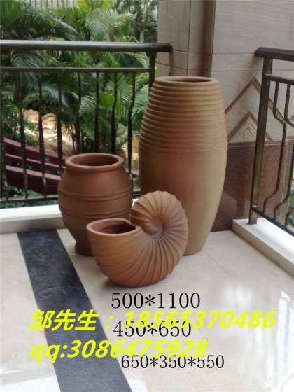 景观砂岩陶罐多种造型有模具雕塑定做厂家