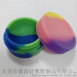 5ML圆形硅胶固体烟油盒 迷彩硅胶烟膏盒 化妆精油盒