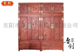 花鸟顶箱柜厂家直销红木家具价格、东阳木雕家具图片、实木家具定做