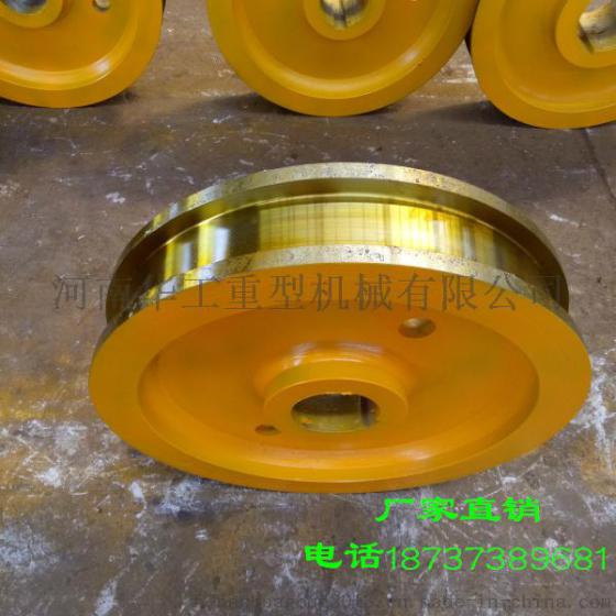 双边主动车轮φ500x150 轴承7520铸钢轮 小车轮