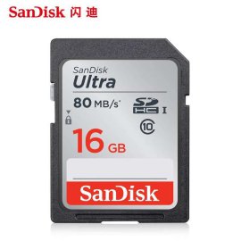 闪迪内存卡批发，SD卡16GB，读取速度80M/S