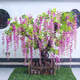 供应人造仿真假紫藤花树