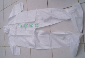 一次性衣服 白加厚无纺布连鞋套连体服 防水防油喷漆机修服