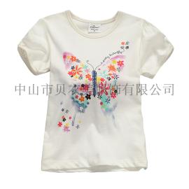 童t恤 2014新款童装批发 女童纯棉短袖t恤衫 爆款童装 夏季系列服装