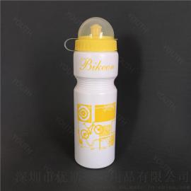 Youth供应PE运动水壶 700毫升大容量运动水壶 挤压盖广告塑料水壶