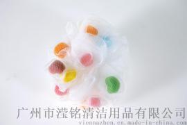 PE材质心形清洁沐浴球