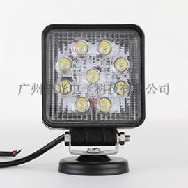 27W方形足瓦数LED工作灯 越野车照明射灯 厚款足瓦定制LED工作灯