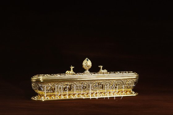 平阳标牌厂藏传佛教用品，彩绘铜鎏金八吉祥卧香炉，线香炉，香薰炉大号
