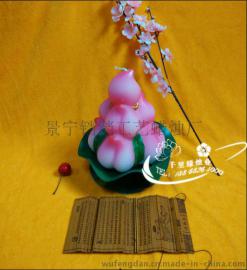 2号寿桃蜡烛 13个叠加寿桃蜡烛 无烟 拜佛寿桃仿真蜡烛 厂家批发