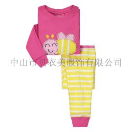 童家居服 童装家居服批发 外贸长袖家居服 儿童家居套装 女童睡衣