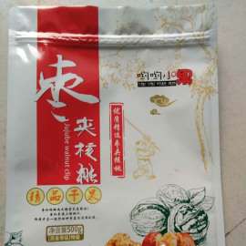 山东500g 250g红枣夹核桃袋 红枣自封拉链袋生产厂家