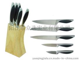 热销KH0022 优质不锈钢 空心柄  厨房套刀7件套  厨房用具