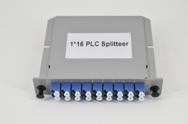 深圳毅宏光通信PLC1*4 1*8 1*16 1*32插片式光纤分路LC接口