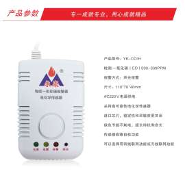 永康牌一氧化碳报警器YK-CO/H预防煤气中毒/蜂窝煤中毒报警器