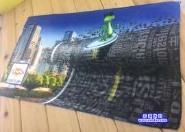 厂家直供订制礼品超细纤维数码印花双面绒球迷运动巾