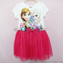 夏季新款产品 欧美风童装 纯棉童裙批发 厂家直销
