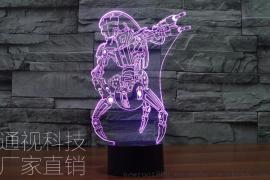新款星球大战反派机器人LED触控七彩渐变氛围灯 3D视觉立体小夜灯