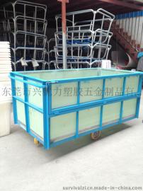 专业定制：玻璃钢染整推布车，耐撞击落纱推布车，玻璃钢染织承布车