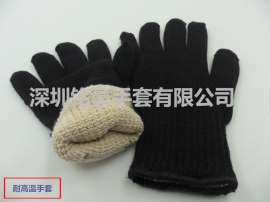 硅胶芳纶针织阻燃隔热微波炉手套 耐高温烧烤厨房使用手套 耐高温手套
